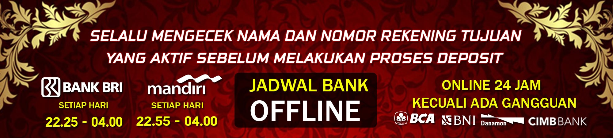 Jadwal Bank Judi Online